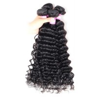 Easy to dye Malaysian deep wave hair, real mink virgin Malaysian hair bundles, malaysian human hair lace closure